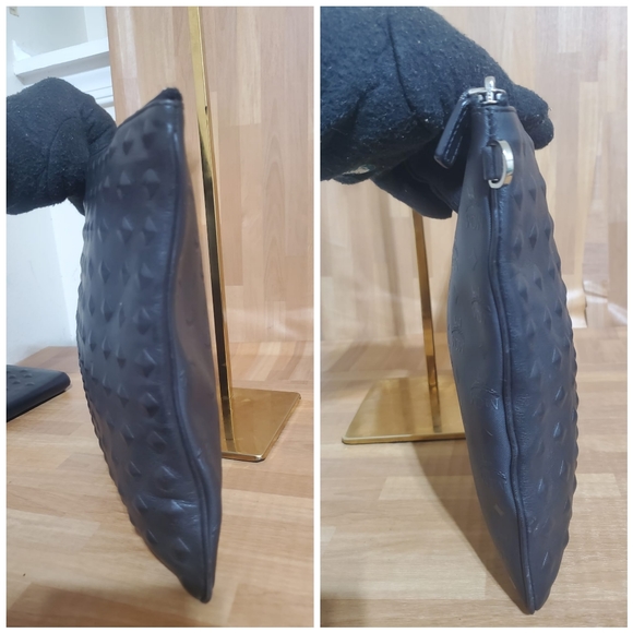 MCM Tantris Embossed Leather Large Pouch Black & Wallet - Picture 7 of 11